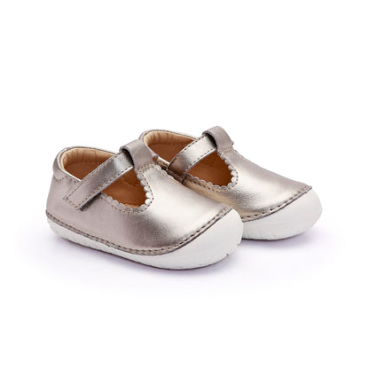 Old Soles 4125 Pave Classic-T kids leather shoe in Millet Gold with pave detail