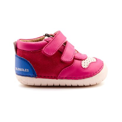 Old Soles 4126 Got Pave kids leather shoe in Hot Pink Suede, Neon Blue, and Rosy with pave detail