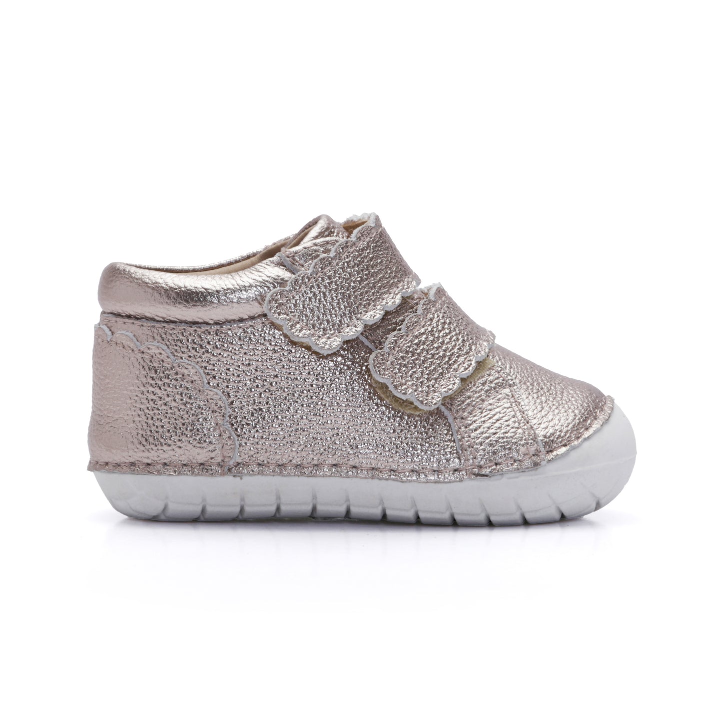 Old Soles 4127 Pave Shade kids leather shoe in Metal Lychee with pave detail