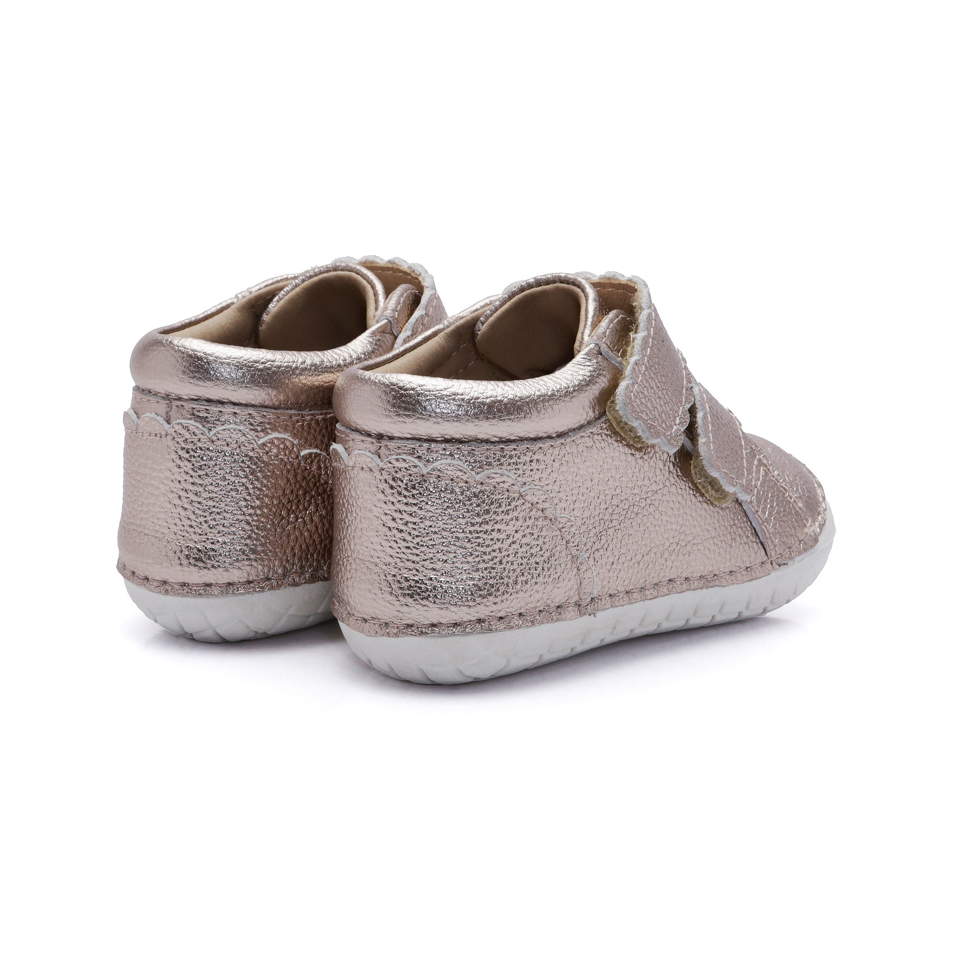 Old Soles 4127 Pave Shade kids leather shoe in Metal Lychee with pave detail