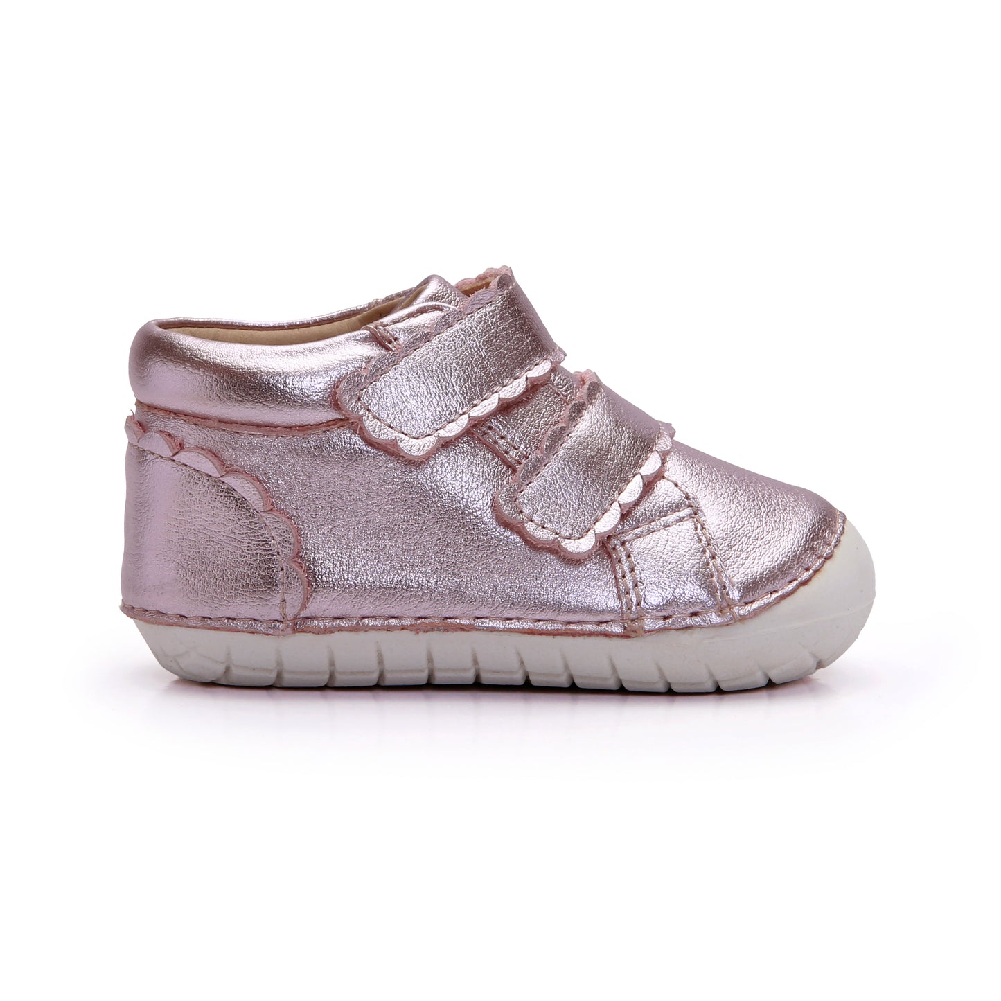 Old Soles 4127 Pave Shade kids leather shoe in Millet Pink with pave detail