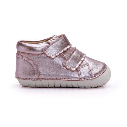 Old Soles 4127 Pave Shade kids leather shoe in Millet Pink with pave detail