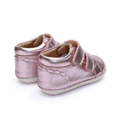 Old Soles 4127 Pave Shade kids leather shoe in Millet Pink with pave detail