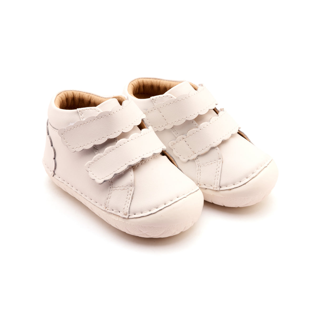 Old Soles 4127 Pave Shade kids leather shoe in Snow and Snow