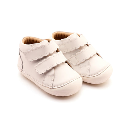 Old Soles 4127 Pave Shade kids leather shoe in Snow and Snow
