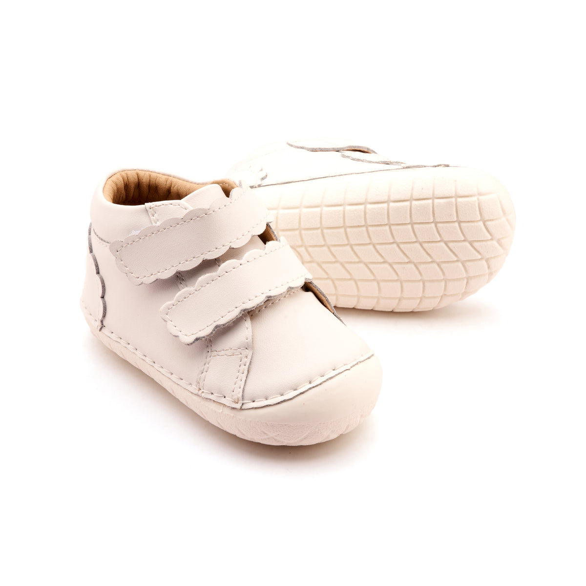 Old Soles 4127 Pave Shade kids leather shoe in Snow and Snow