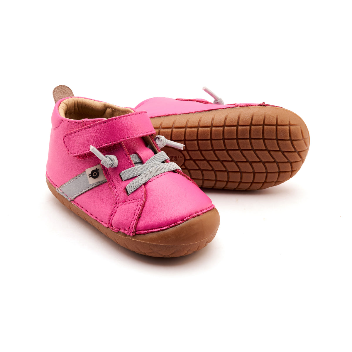 Old Soles 4129 Roadway Pave kids leather shoe in Rosy and Dusty Blue