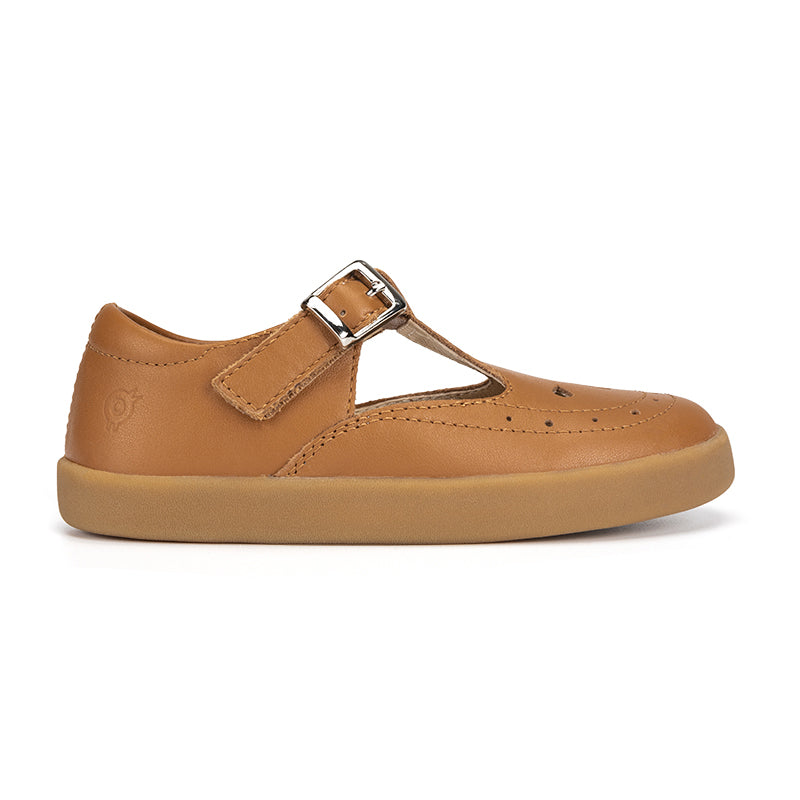 Old Soles 5011 Royal Shoe kids leather shoe in Tan with classic detail