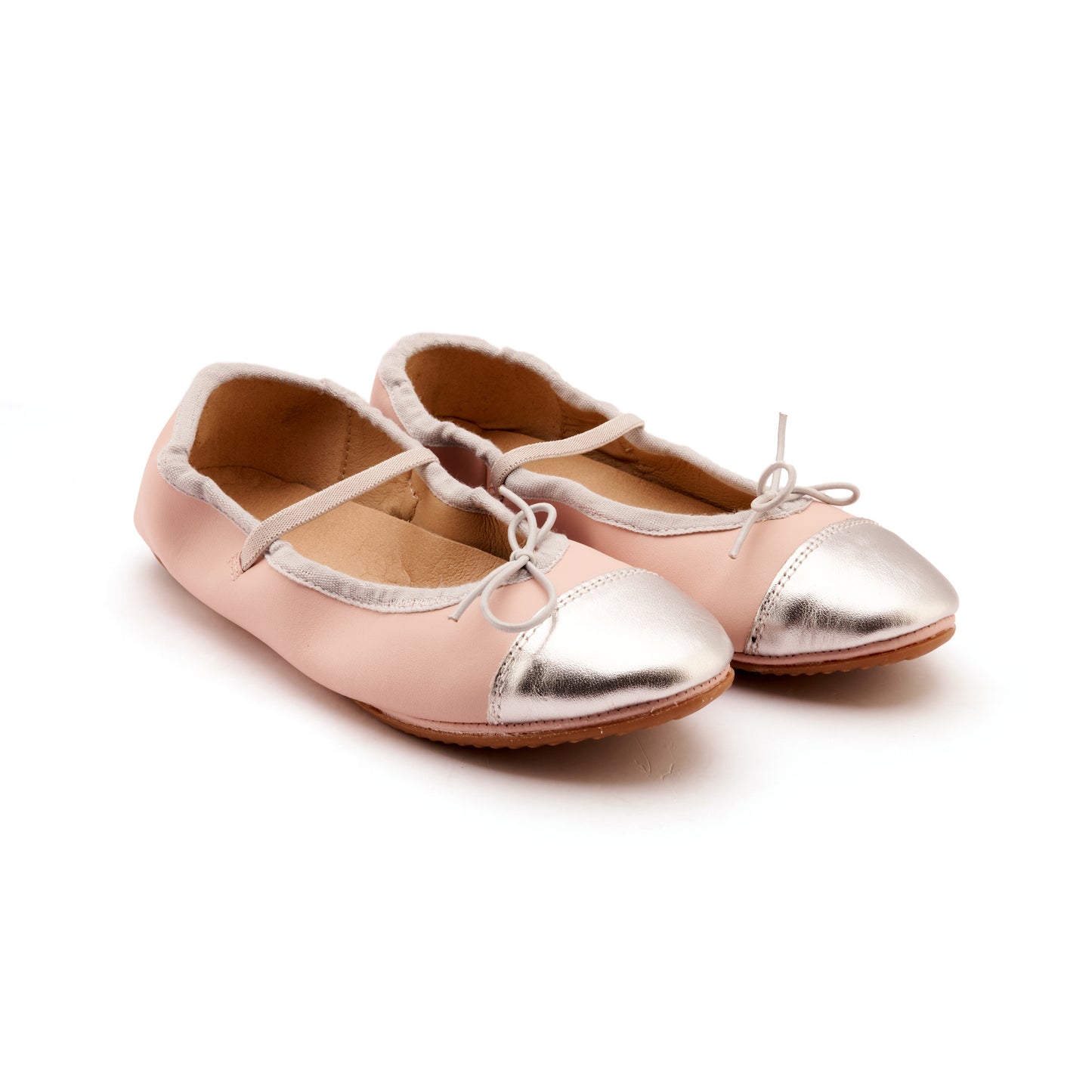 Old Soles 621 Shanni Flat kids leather flat in Nacardo Dalia and Silver with classic detail