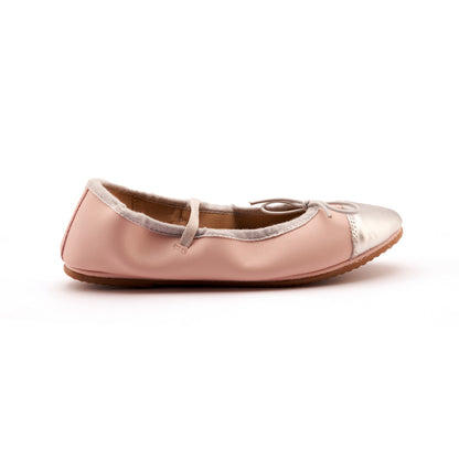 Old Soles 621 Shanni Flat kids leather flat in Nacardo Dalia and Silver with classic detail