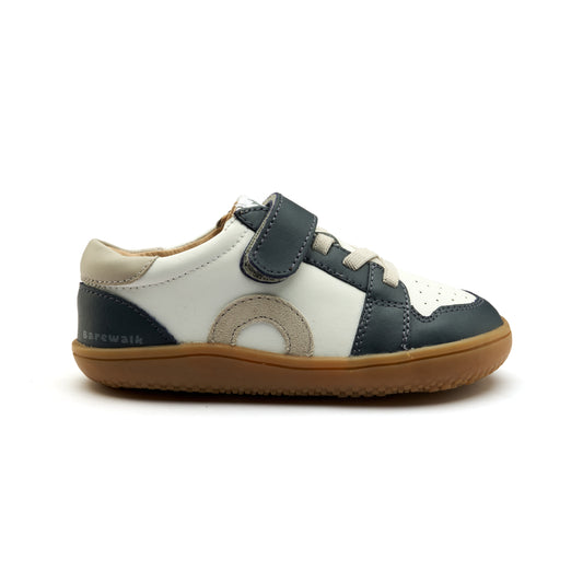 Old Soles 6501 Popcorn Barewalk kids leather barefoot shoe in Navy with barefoot design