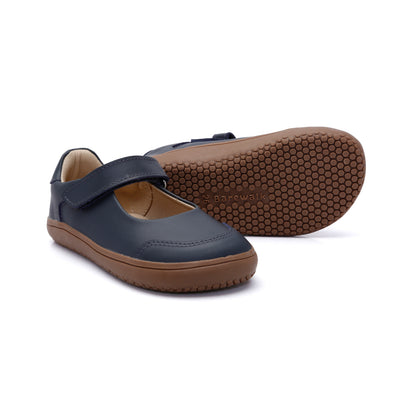 Old Soles 6505 Fit Jane kids leather shoe in Navy