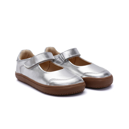 Old Soles 6505 Fit Jane kids leather shoe in Silver