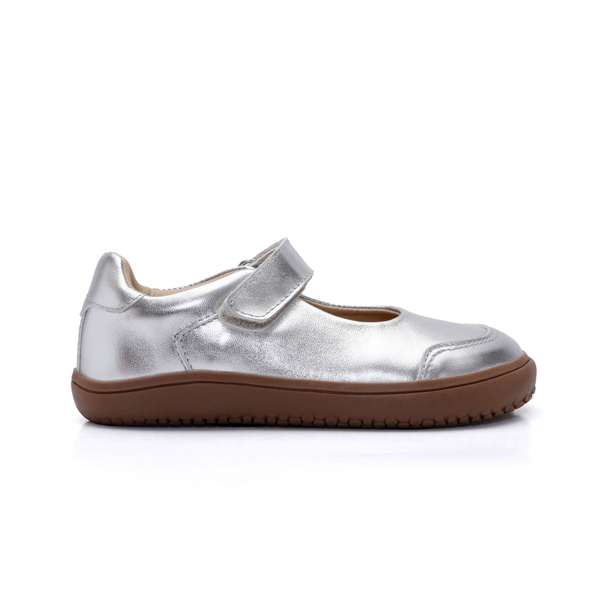 Old Soles 6505 Fit Jane kids leather shoe in Silver