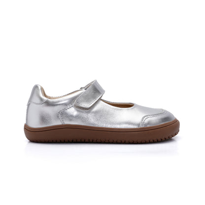 Old Soles 6505 Fit Jane kids leather shoe in Silver