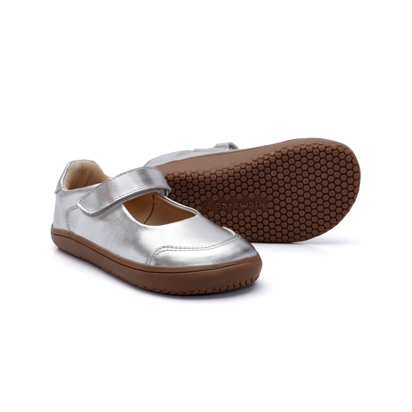 Old Soles 6505 Fit Jane kids leather shoe in Silver