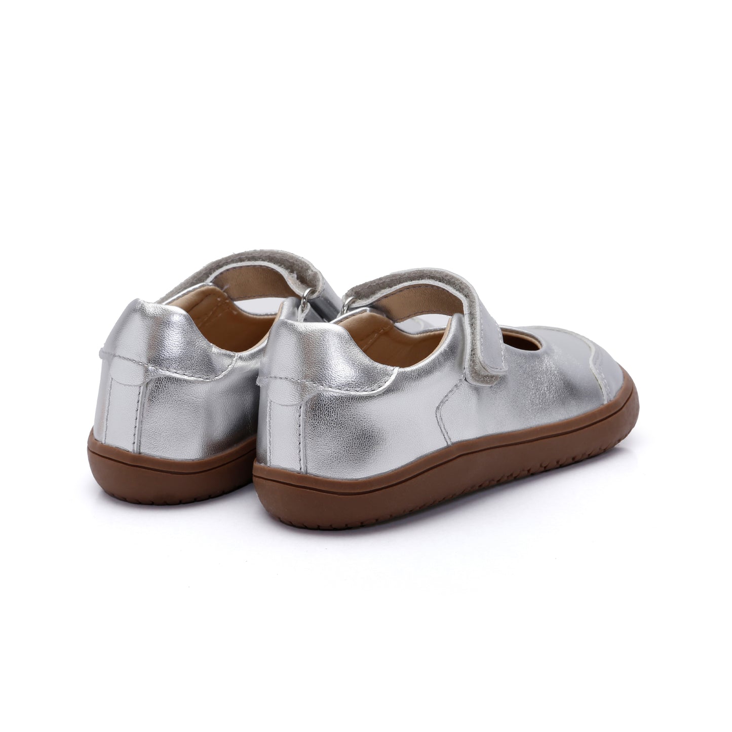 Old Soles 6505 Fit Jane kids leather shoe in Silver