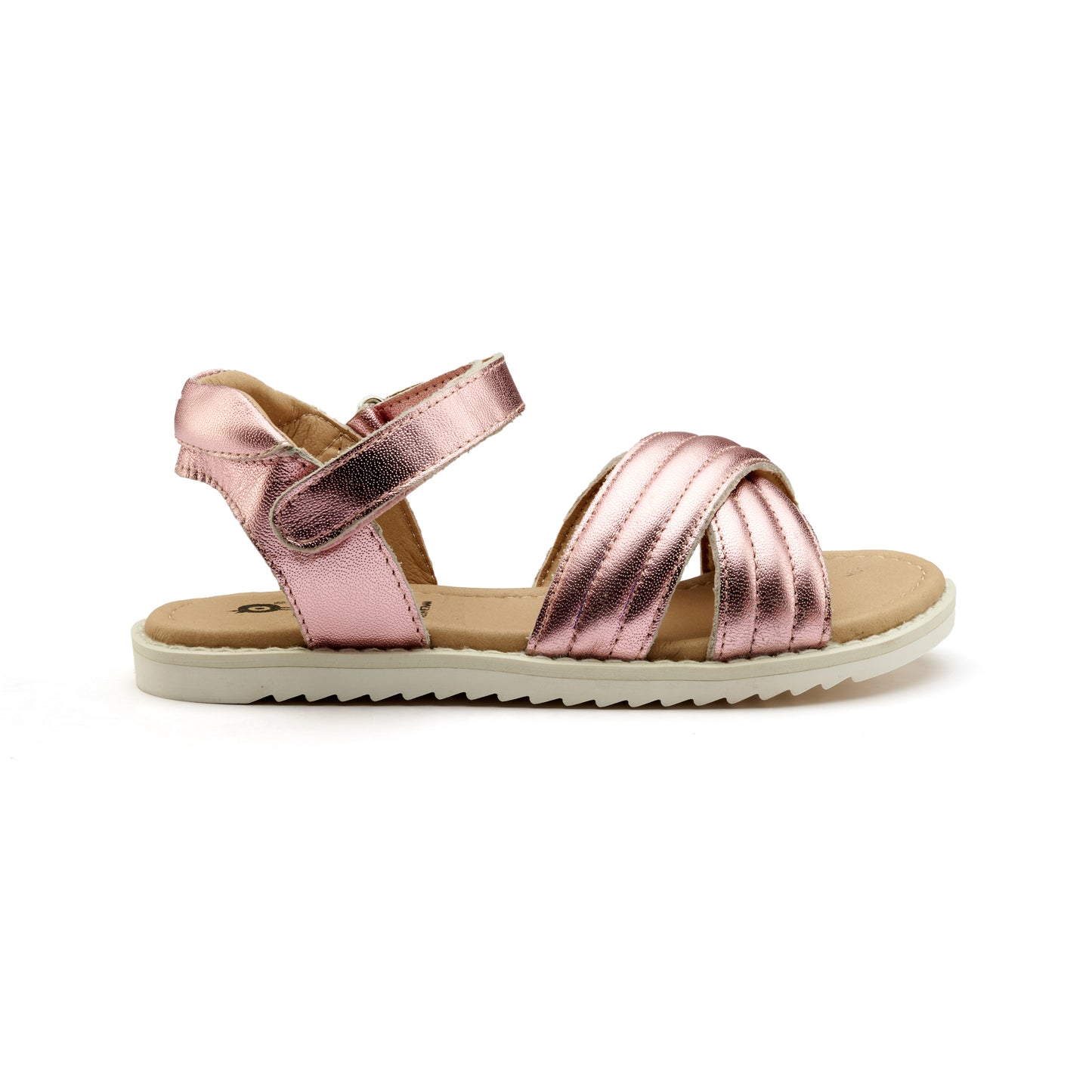Old Soles 7029 My Pad kids leather shoe in Pink Frost with classic detail