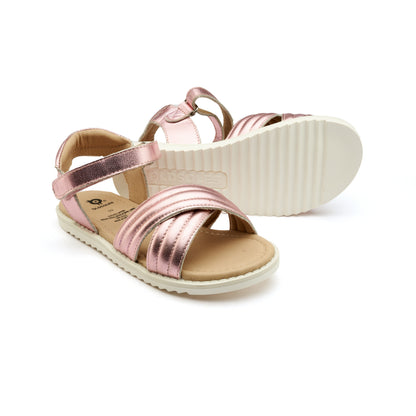 Old Soles 7029 My Pad kids leather shoe in Pink Frost with classic detail