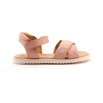 Old Soles 7043 Puff Pop kids leather shoe in Dalia with open toe detail