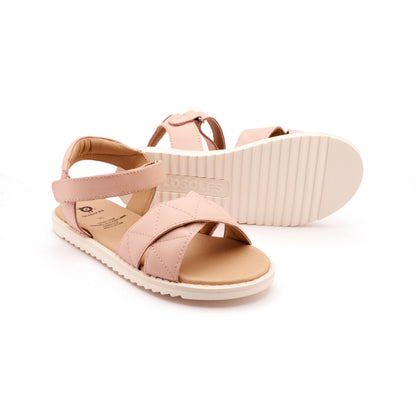 Old Soles 7043 Puff Pop kids leather shoe in Dalia with open toe detail