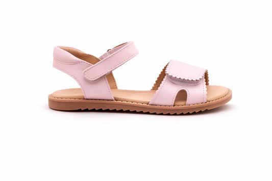 Old Soles 7044 Ripple Sandy kids leather sandal in Chalk Pink with open toe detail