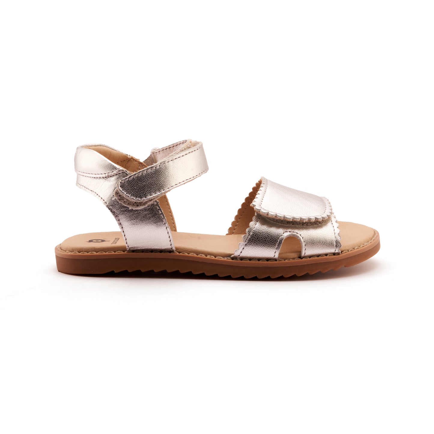 Old Soles 7044 Ripple Sandy kids leather sandal in Silver with open toe detail