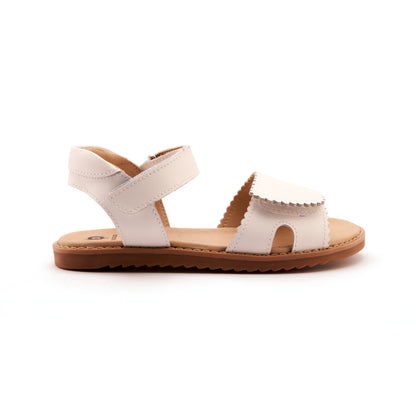 Old Soles 7044 Ripple Sandy kids leather sandal in Snow with open toe detail