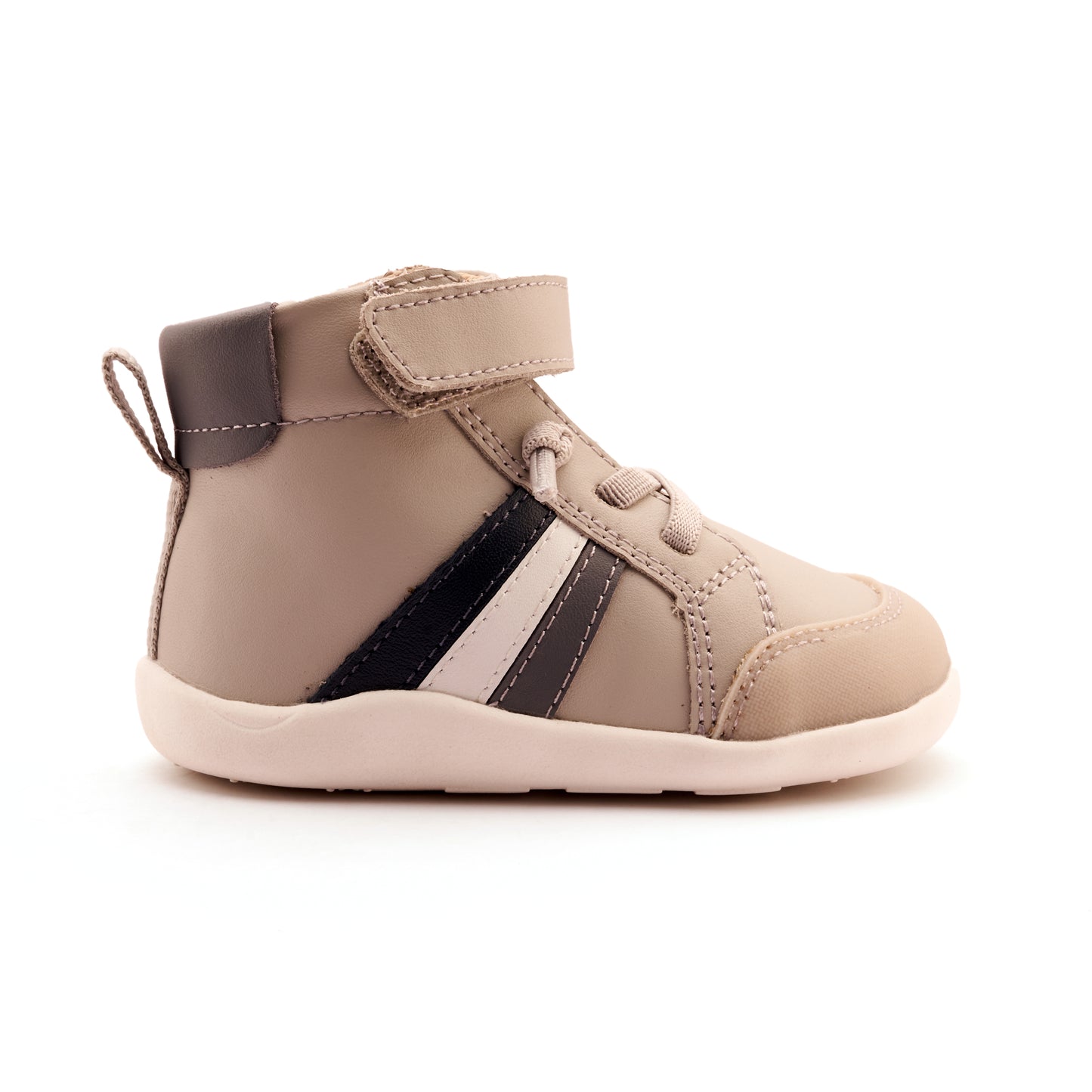 Old Soles 8000 High Sun Rays kids leather shoe in Gris with sporty detail