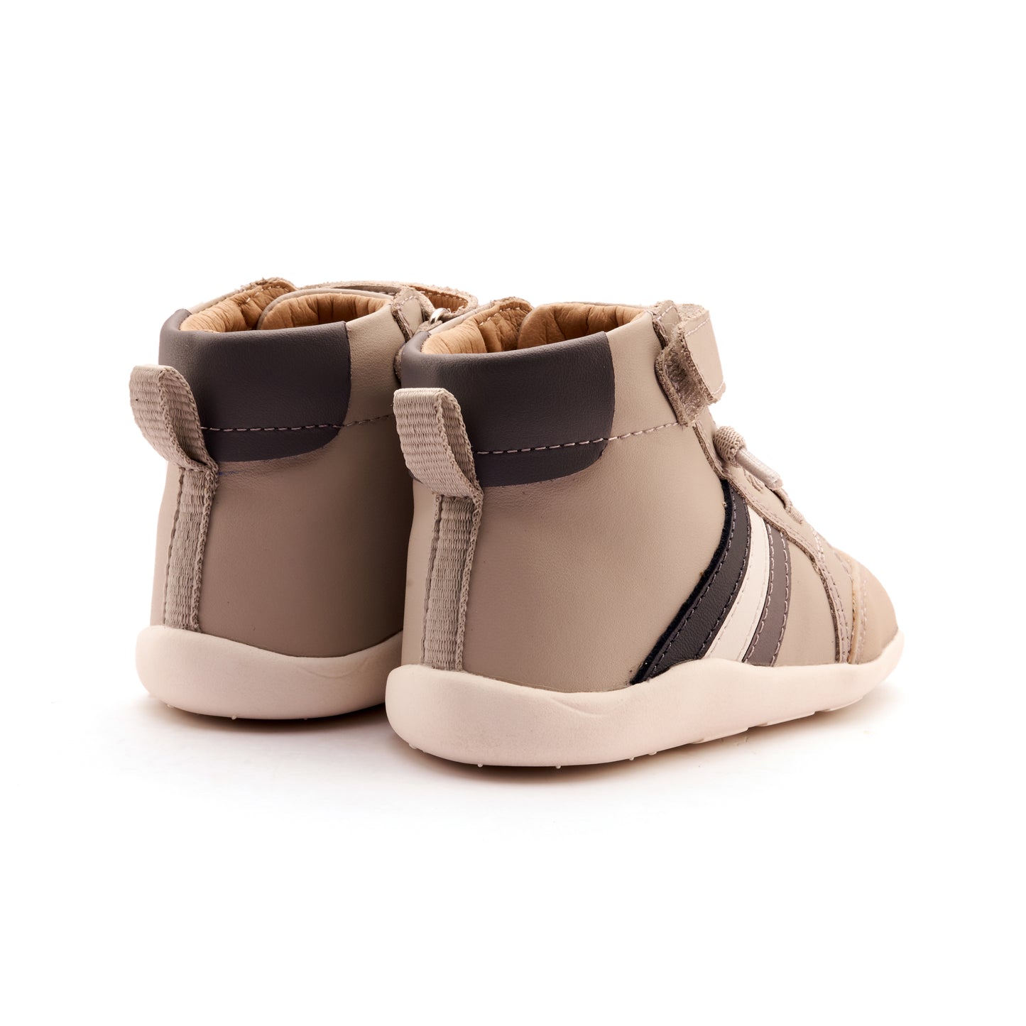 Old Soles 8000 High Sun Rays kids leather shoe in Gris with sporty detail