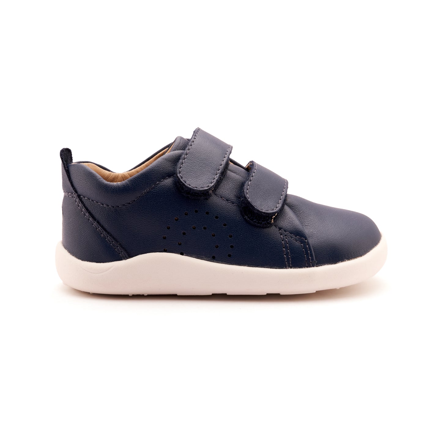 Old Soles 8056 Little Tot kids leather shoe in Denim with velcro strap detail