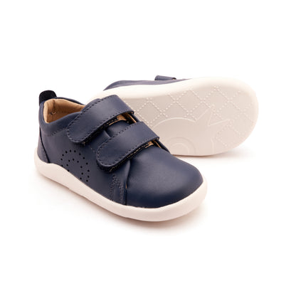 Old Soles 8056 Little Tot kids leather shoe in Denim with velcro strap detail