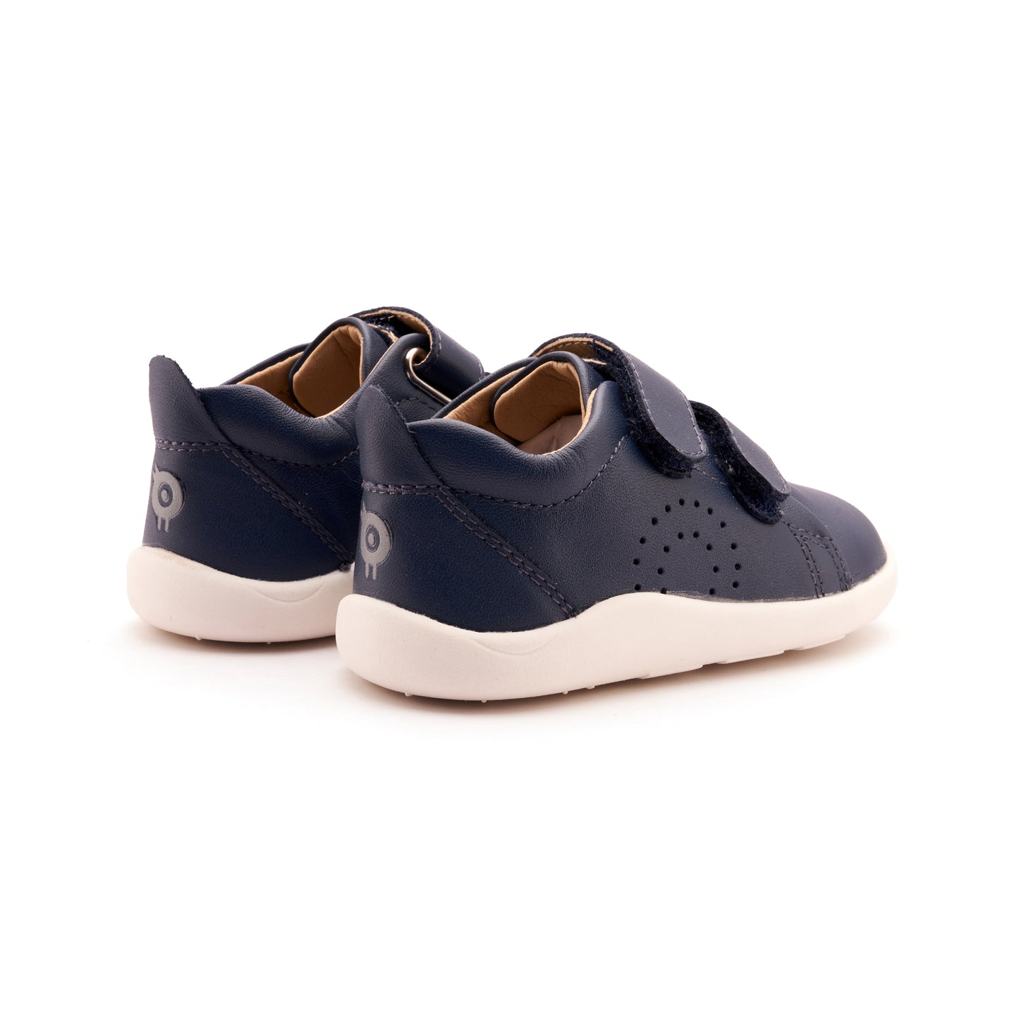 Old Soles 8056 Little Tot kids leather shoe in Denim with velcro strap detail