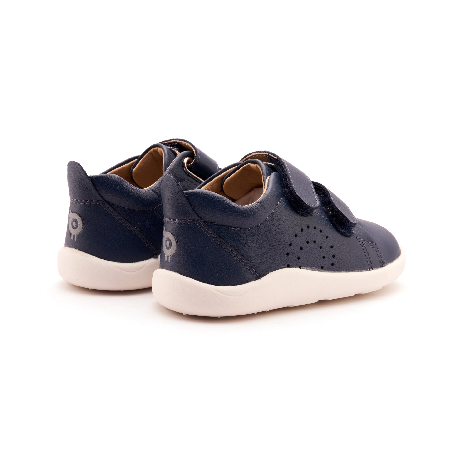 Old Soles 8056 Little Tot kids leather shoe in Denim with velcro strap detail