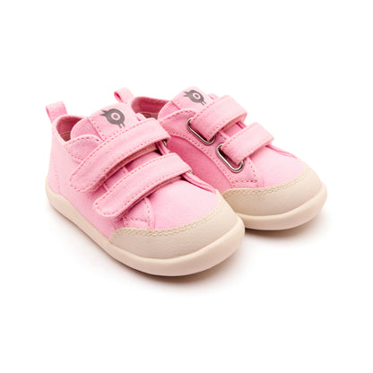 Old Soles 8058 Salty Ground kids leather shoe in Light Pink, Sporco, and Sporco Sole with rubber sole detail