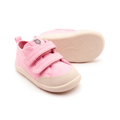 Old Soles 8058 Salty Ground kids leather shoe in Light Pink, Sporco, and Sporco Sole with rubber sole detail