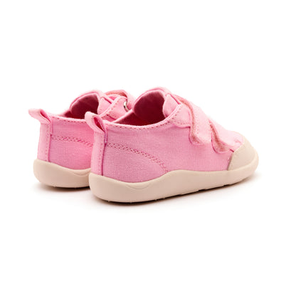 Old Soles 8058 Salty Ground kids leather shoe in Light Pink, Sporco, and Sporco Sole with rubber sole detail