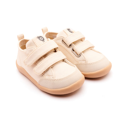 Old Soles 8058 Salty Ground kids leather shoe in Natural, Sporco, and Light Gum Sole with rubber sole detail