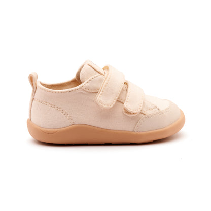 Old Soles 8058 Salty Ground kids leather shoe in Natural, Sporco, and Light Gum Sole with rubber sole detail