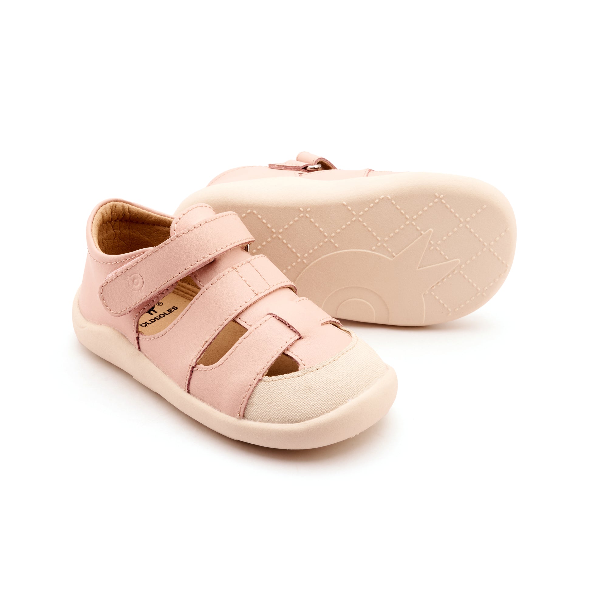Old Soles 8075 Fresco Ground kids leather shoe in Nacardo Dalia and Sporco with rubber sole detail