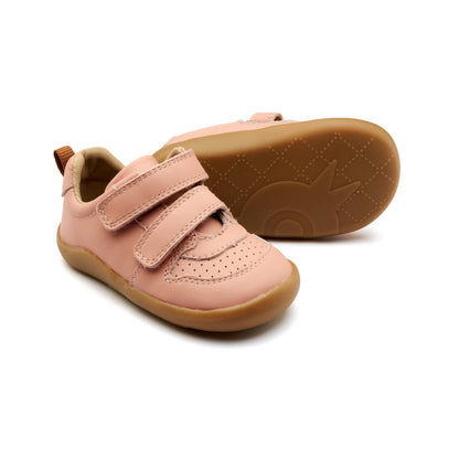 Old Soles 8102 7-Days Ground kids leather shoe in Cipria with rubber sole detail