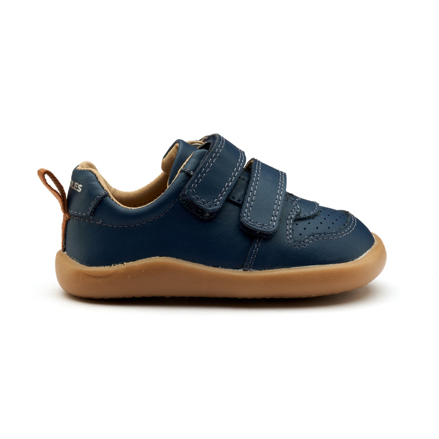Old Soles 8102 7-Days Ground kids leather shoe in Denim with rubber sole detail