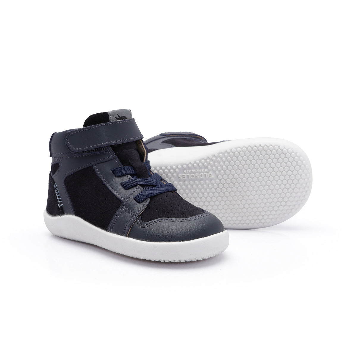 Old Soles 8127 Jump Ground kids leather sneaker in Navy Navy Suede and Indigo