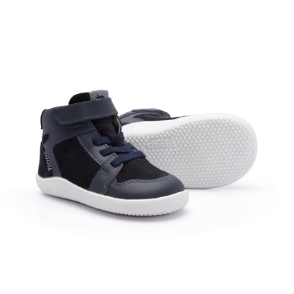 Old Soles 8127 Jump Ground kids leather sneaker in Navy Navy Suede and Indigo