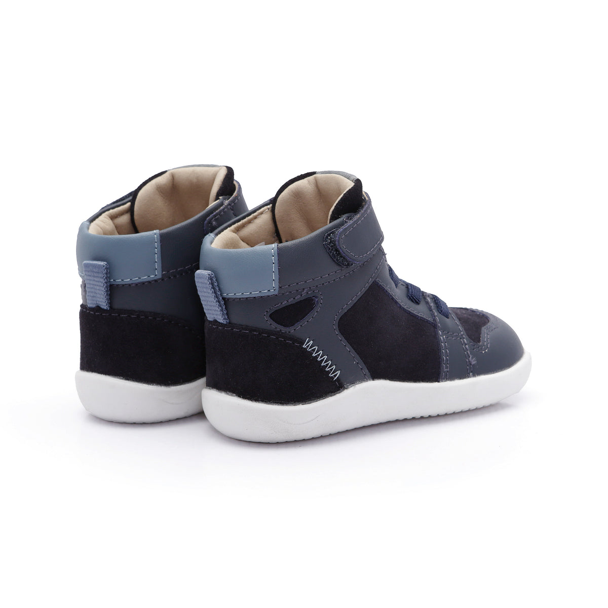 Old Soles 8127 Jump Ground kids leather sneaker in Navy Navy Suede and Indigo