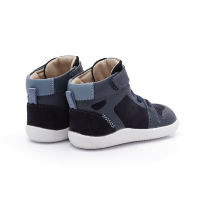 Old Soles 8127 Jump Ground kids leather sneaker in Navy Navy Suede and Indigo