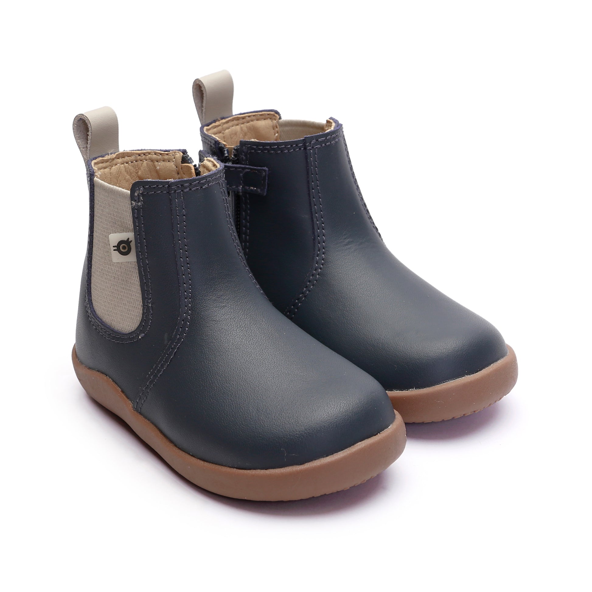 Old Soles 8128 Boost Boot kids leather boot in Navy and Gris