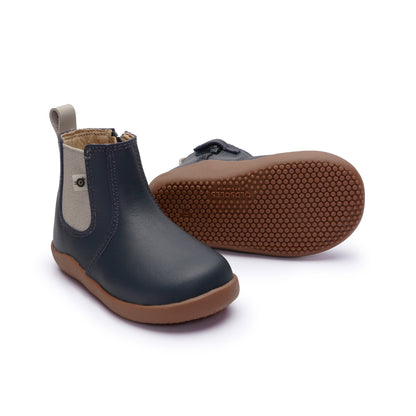 Old Soles 8128 Boost Boot kids leather boot in Navy and Gris