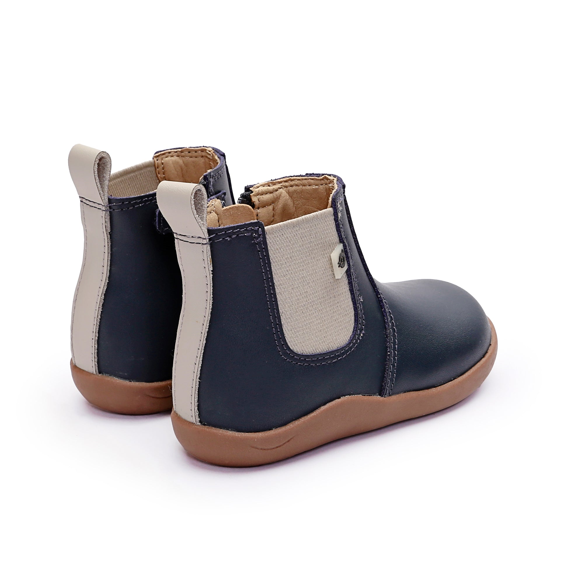 Old Soles 8128 Boost Boot kids leather boot in Navy and Gris