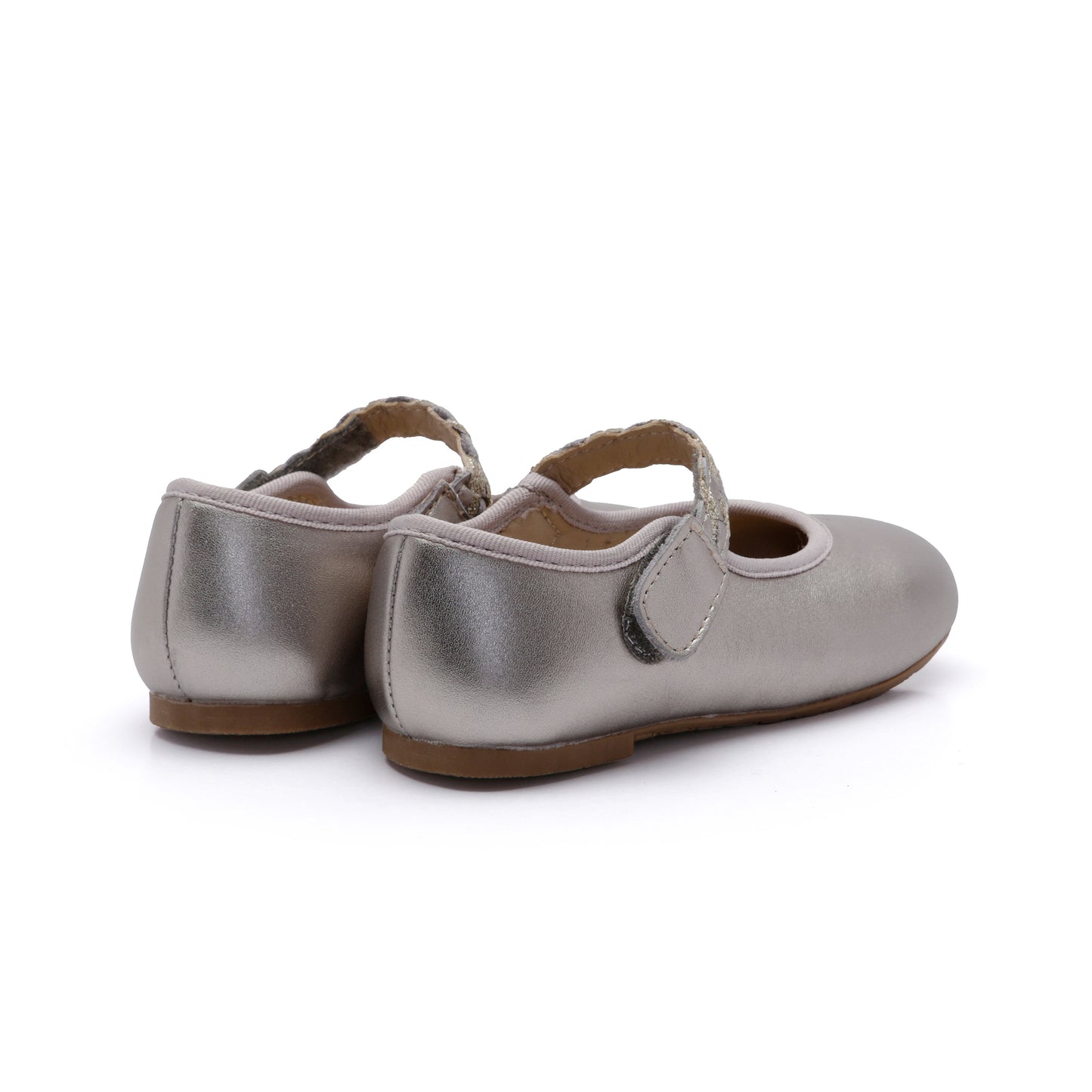 Old Soles 817 Lady Plat kids leather shoe in Millet Gold and Glam Gold with classic detail